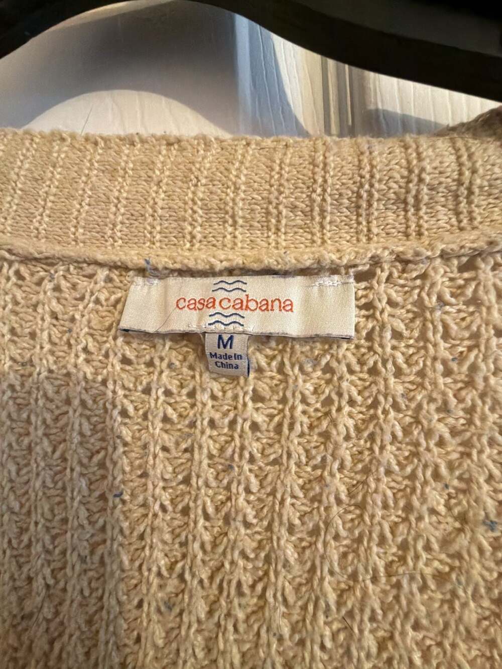Casa Cabana Tan Waffle Knit Open Front Cardigan Sweater HOM1159-F - Picture 10 of 11